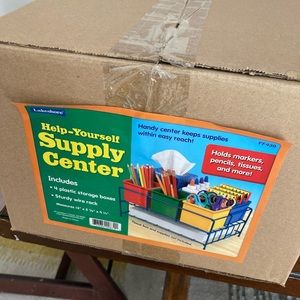 Desk storage and supply center